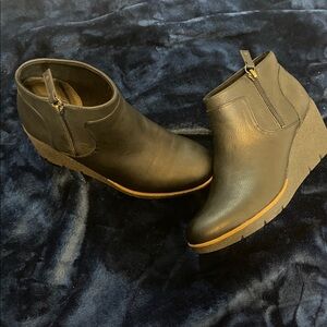 Dr. Scholl's Black Ankle Booties with Wedge